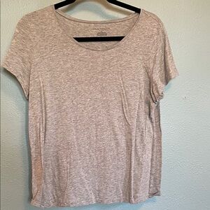 Ann Taylor Heathered Gray Short Sleeve Top